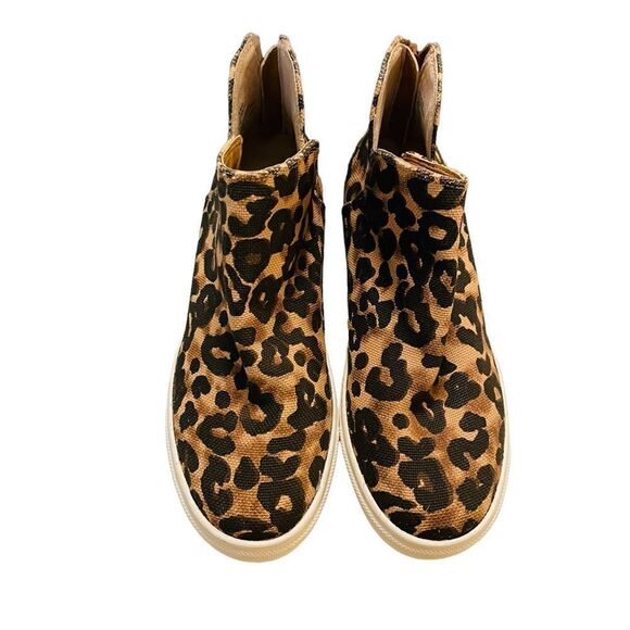 Steve Madden Claud Leopard Cheetah Print High Top Sneakers - Picture 1 of 5
